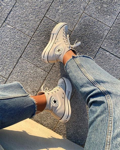 white and beige platform sneakers